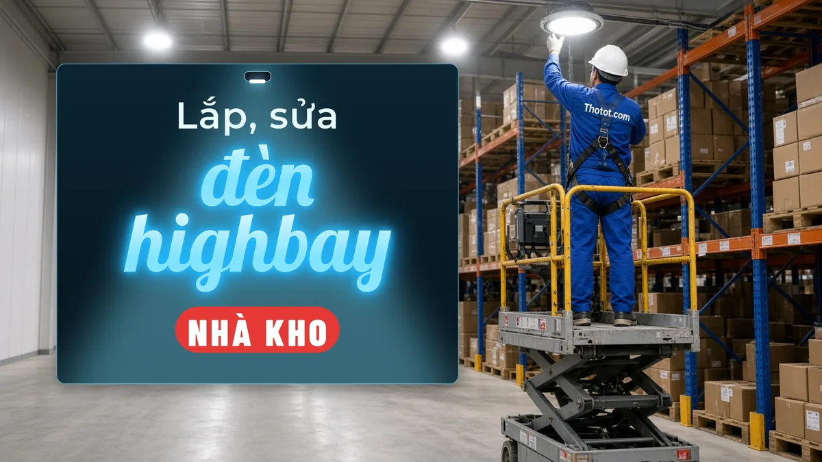 Lắp, sửa đèn chiếu sáng nhà kho