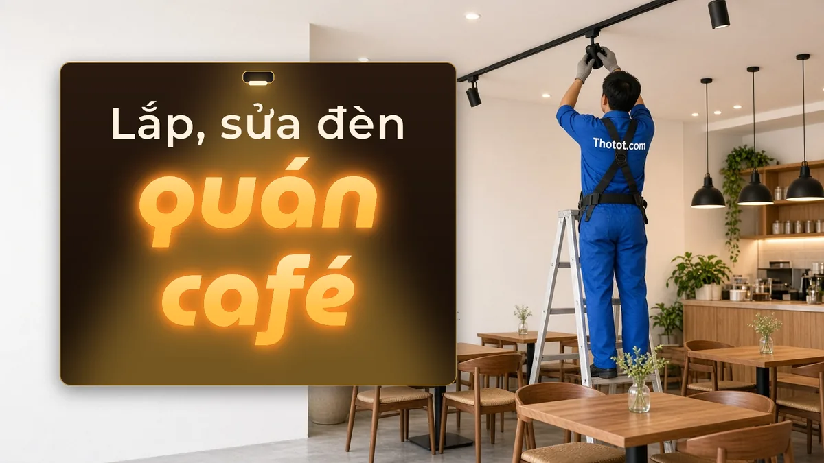 Lắp, sửa đèn chiếu sáng quán café