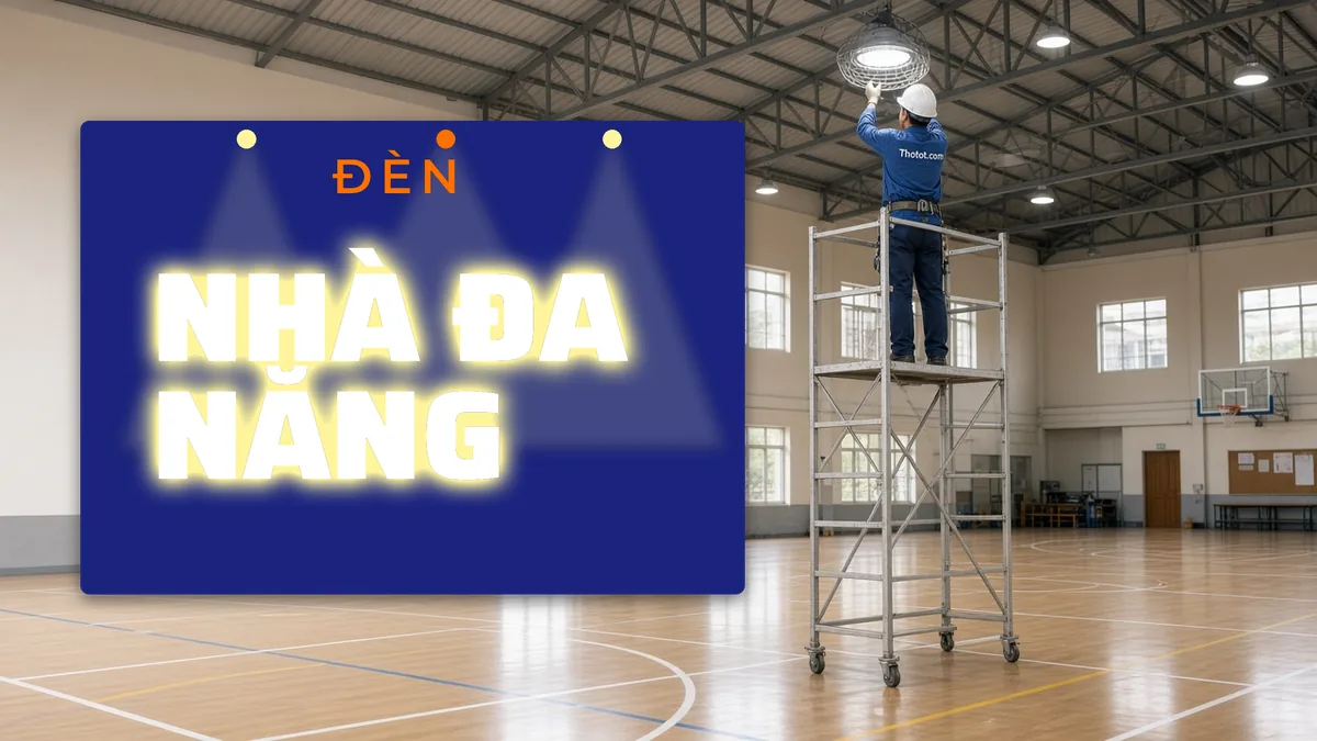 Lắp, sửa đèn nhà đa năng trường học