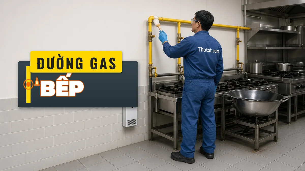 Lắp, sửa đường gas bếp công nghiệp nhà hàng