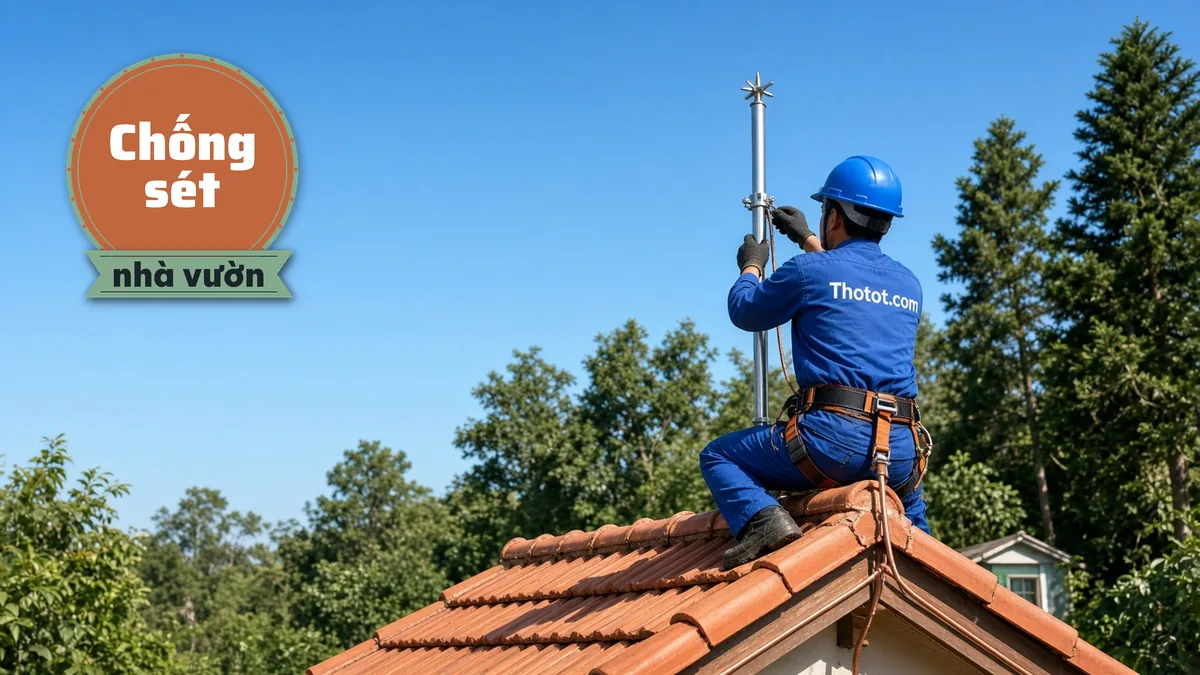 Lắp, sửa hệ thống chống sét nhà vườn
