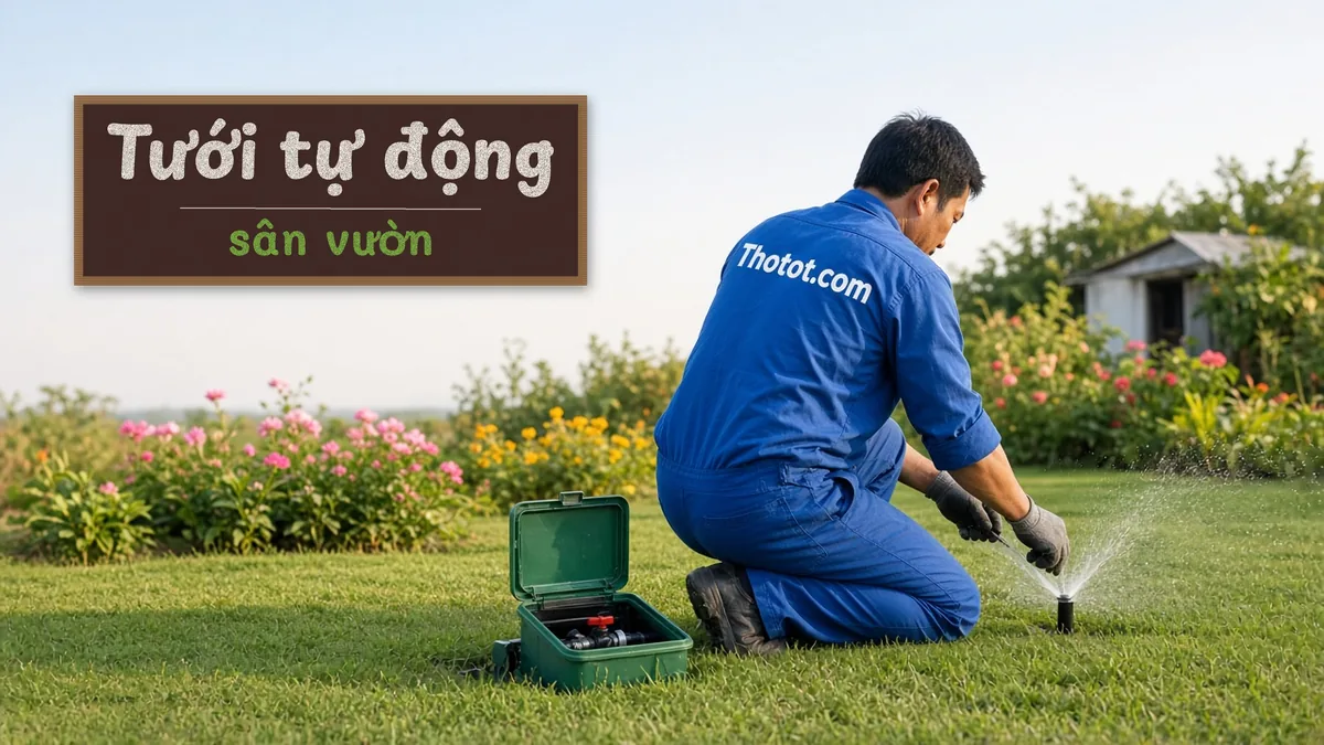 Lắp, sửa hệ thống tưới tự động sân vườn nhà vườn