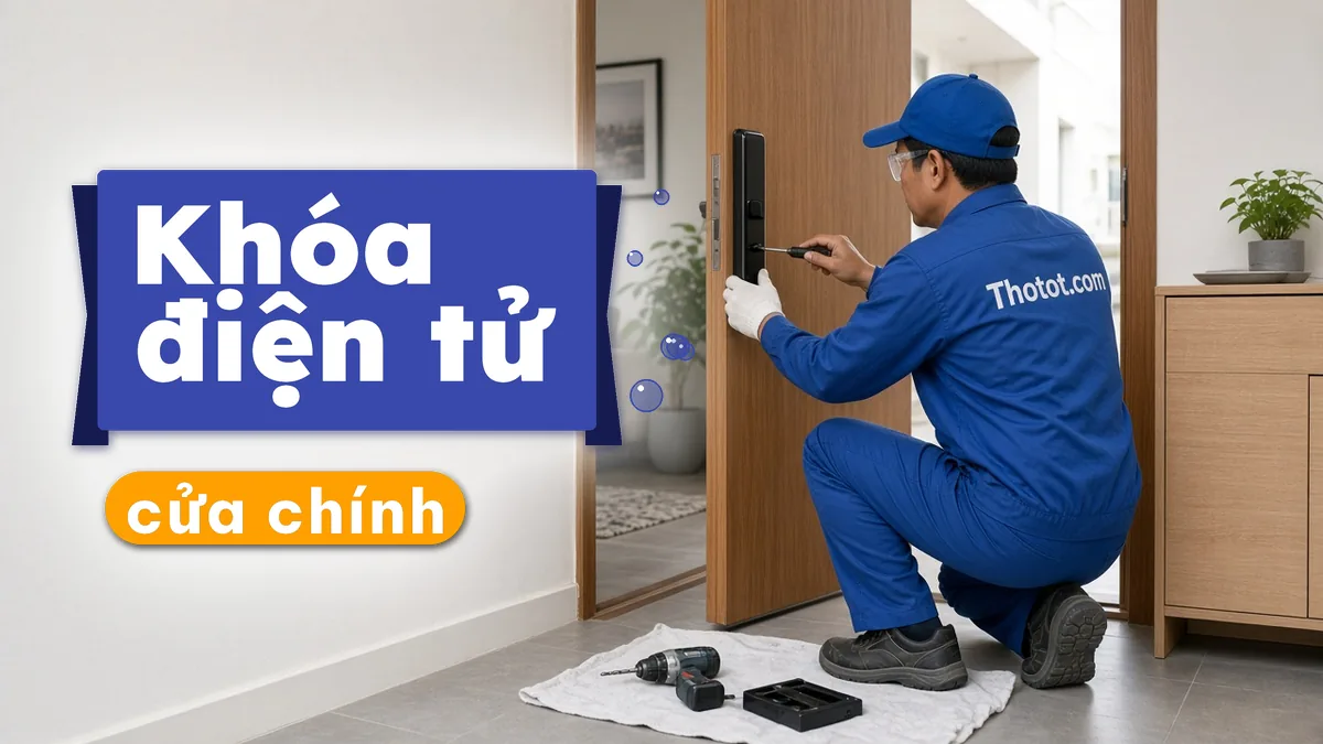 Lắp, sửa khóa điện tử cửa chính căn hộ chung cư