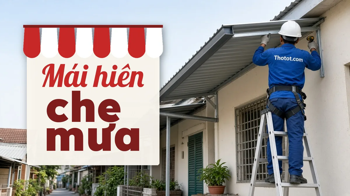 Lắp, sửa mái hiên nhà cấp 4