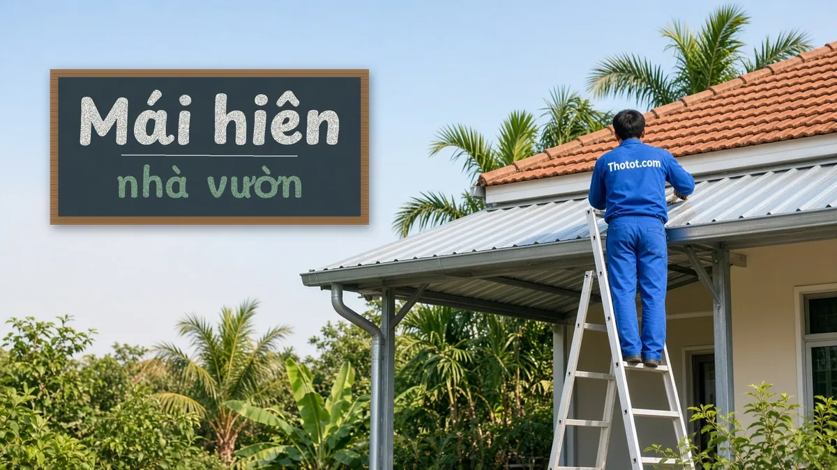 Lắp, sửa mái hiên nhà vườn