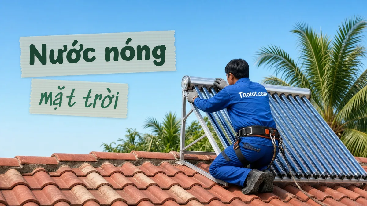 Lắp, sửa máy nước nóng năng lượng mặt trời nhà vườn