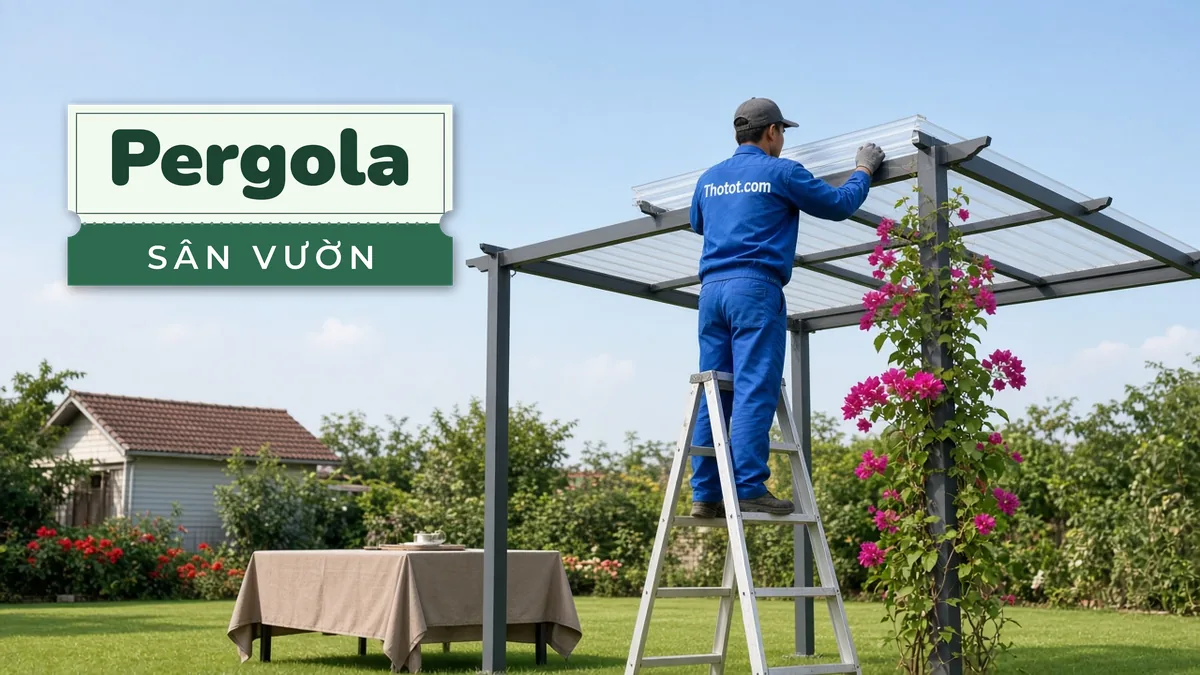 Lắp, sửa pergola sân vườn nhà vườn