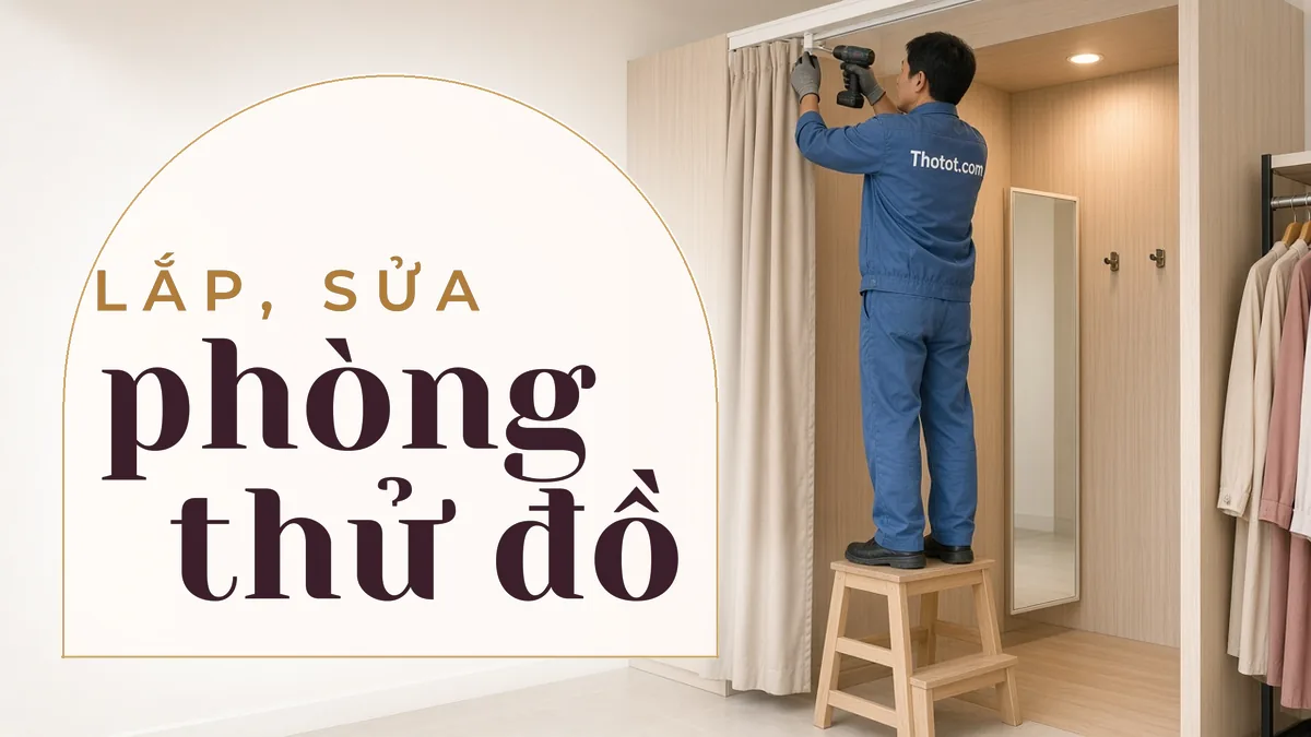 Lắp, sửa phòng thử đồ cửa hàng