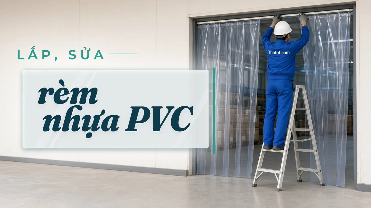 Lắp, sửa rèm nhựa PVC cửa nhà kho