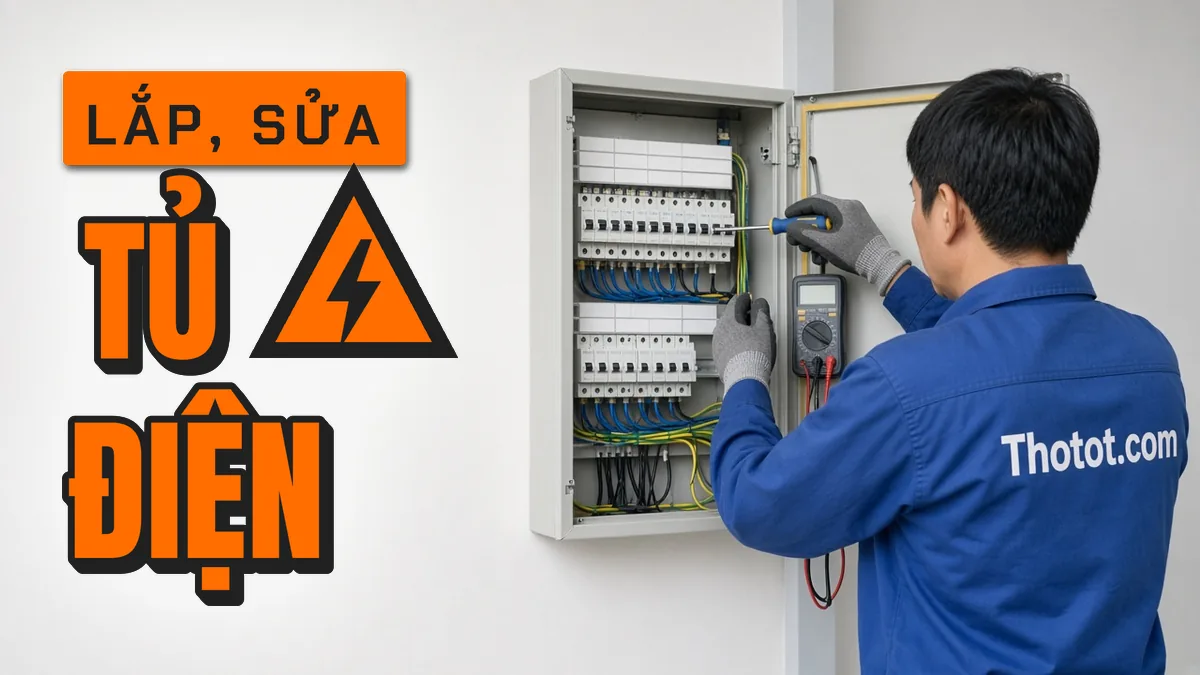 Lắp, sửa tủ điện cửa hàng