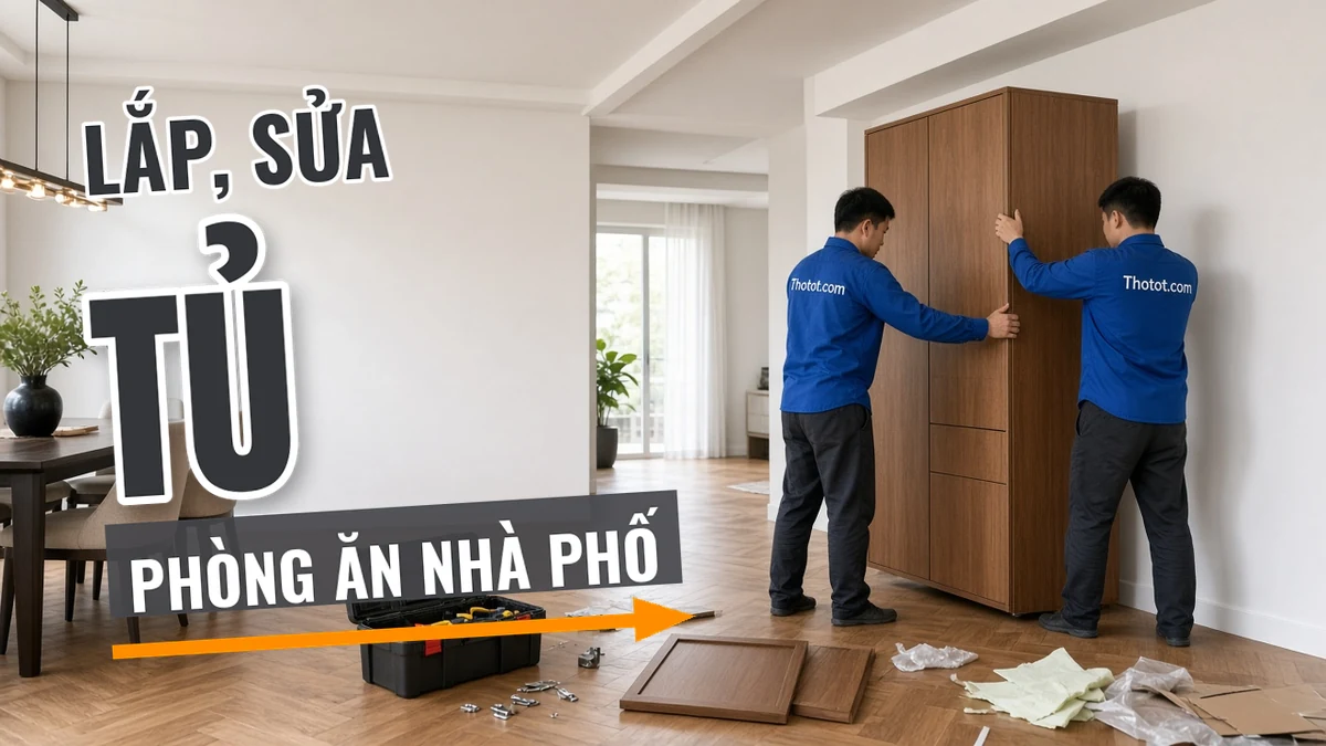 Lắp, sửa tủ phòng ăn nhà phố