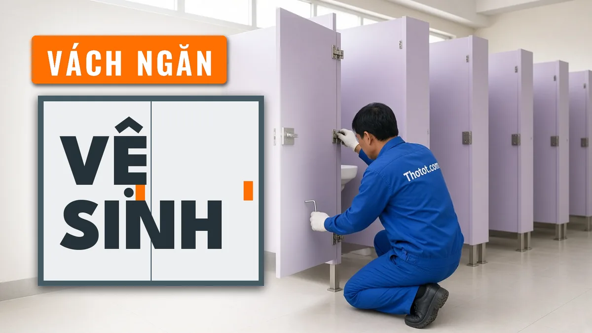 Lắp, sửa vách ngăn vệ sinh trường học