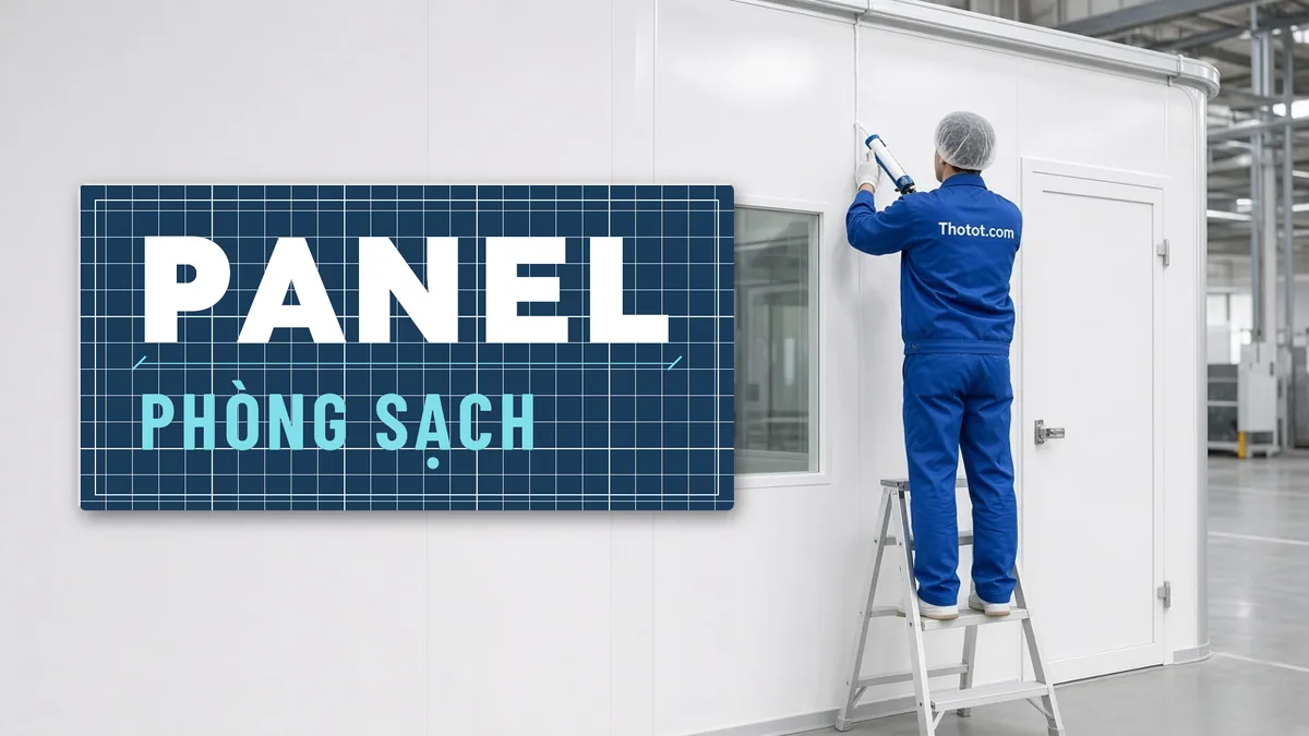 Lắp, sửa vách, trần panel phòng sạch nhà xưởng