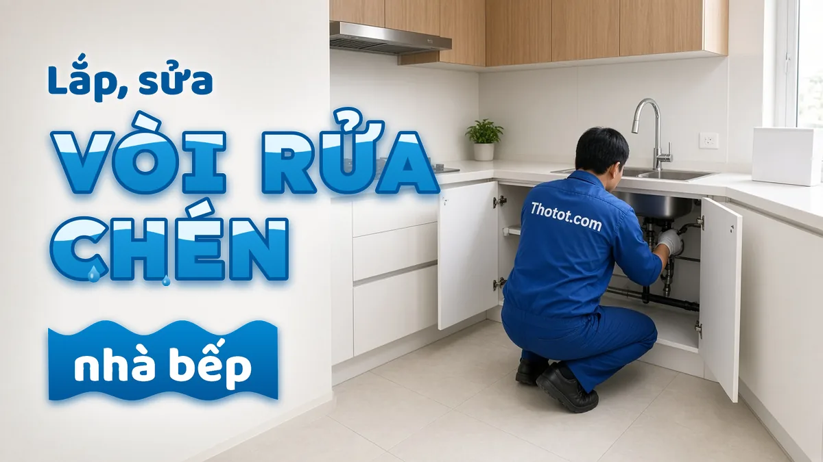Lắp, sửa vòi rửa chén nhà bếp nhà phố