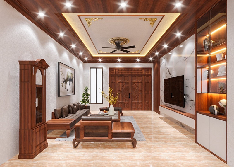 Lắp trần trang trí phòng khách