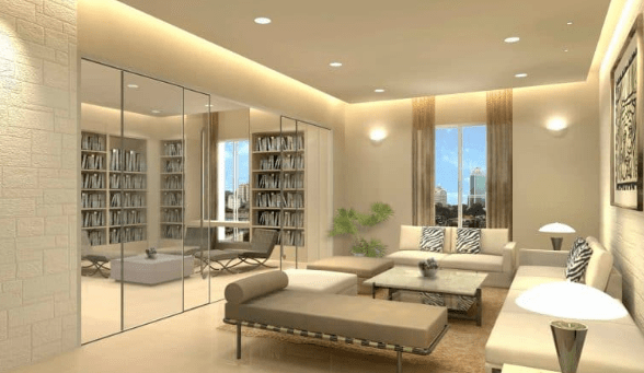 Lắp vách kính phòng khách