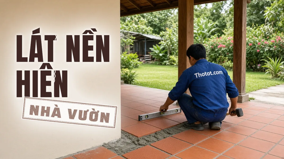 Lát nền hiên nhà vườn
