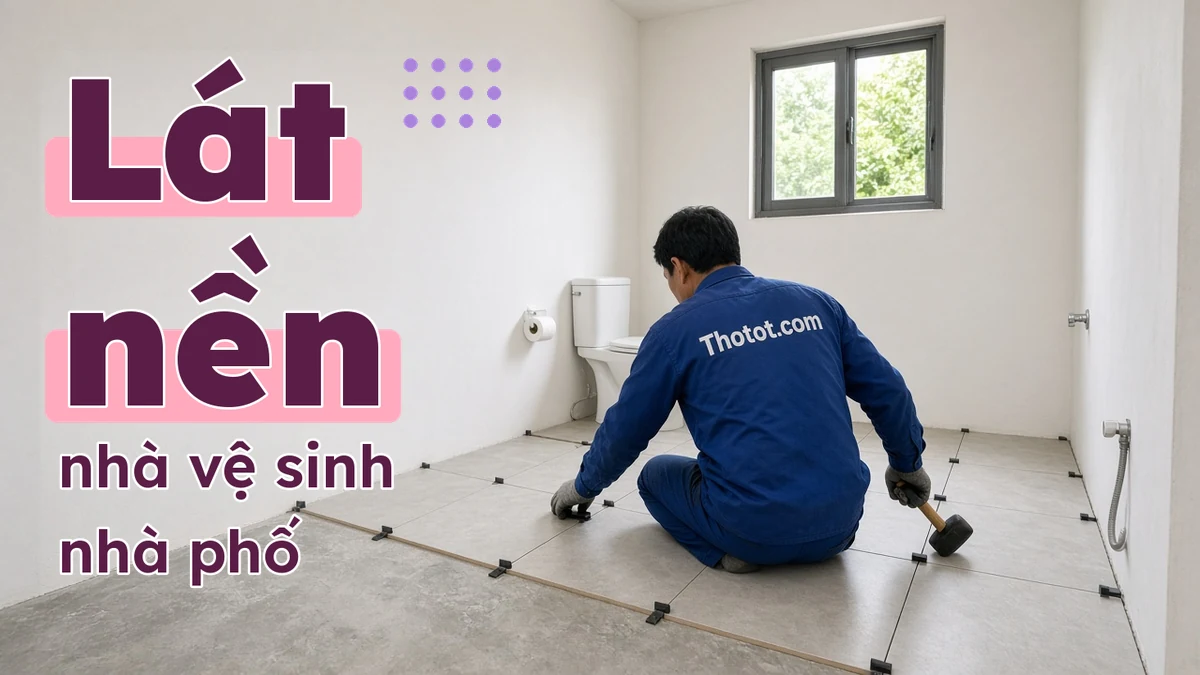 Lát nền nhà vệ sinh nhà phố