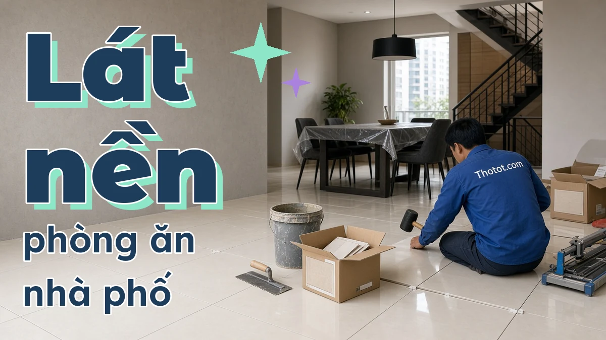 Lát nền phòng ăn nhà phố