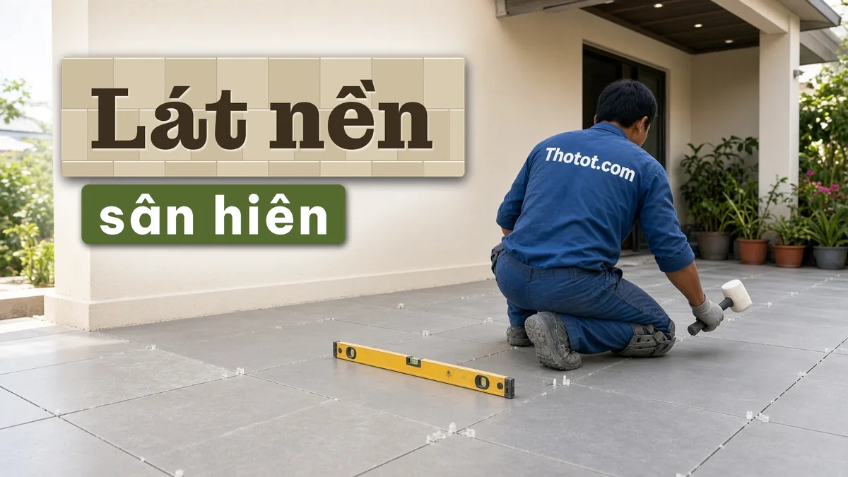 Lát nền sân hiên biệt thự