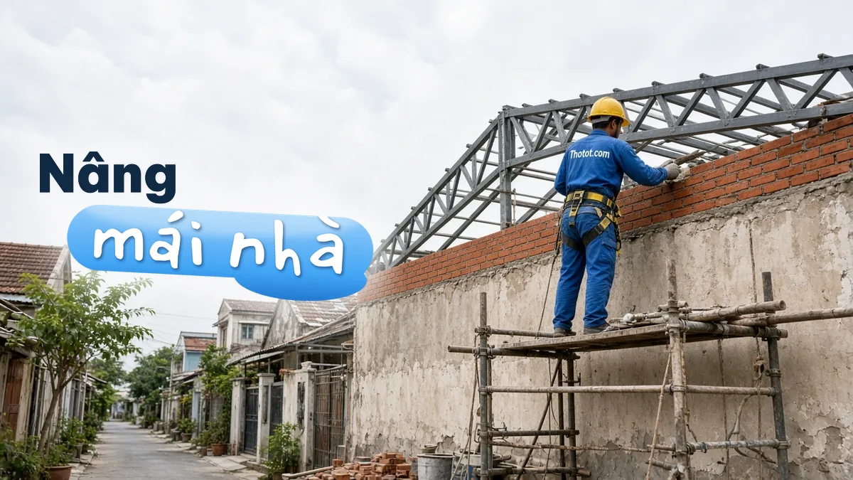 Nâng mái nhà cấp 4
