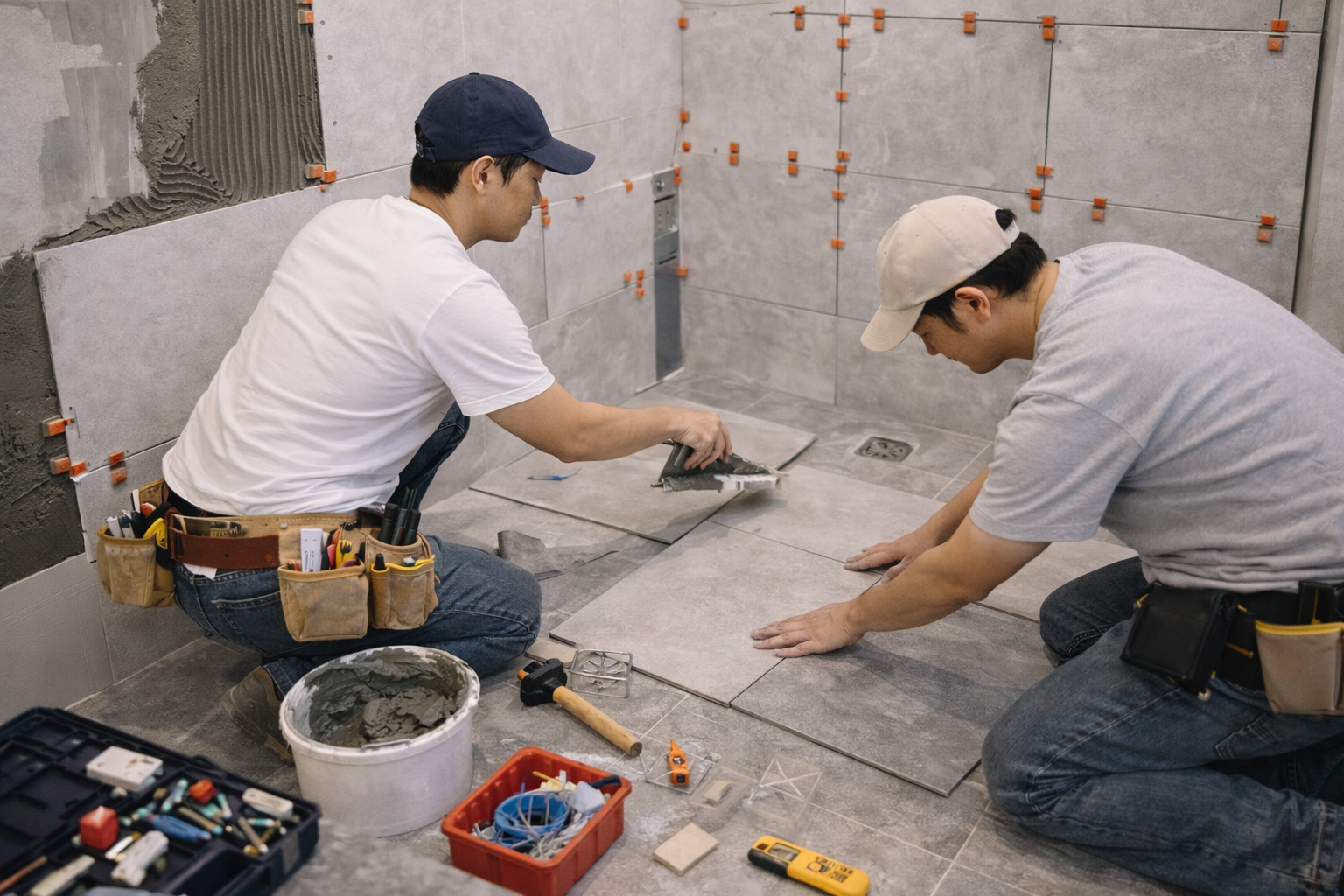 Ốp lát tường – sàn nhà tắm, nhà vệ sinh