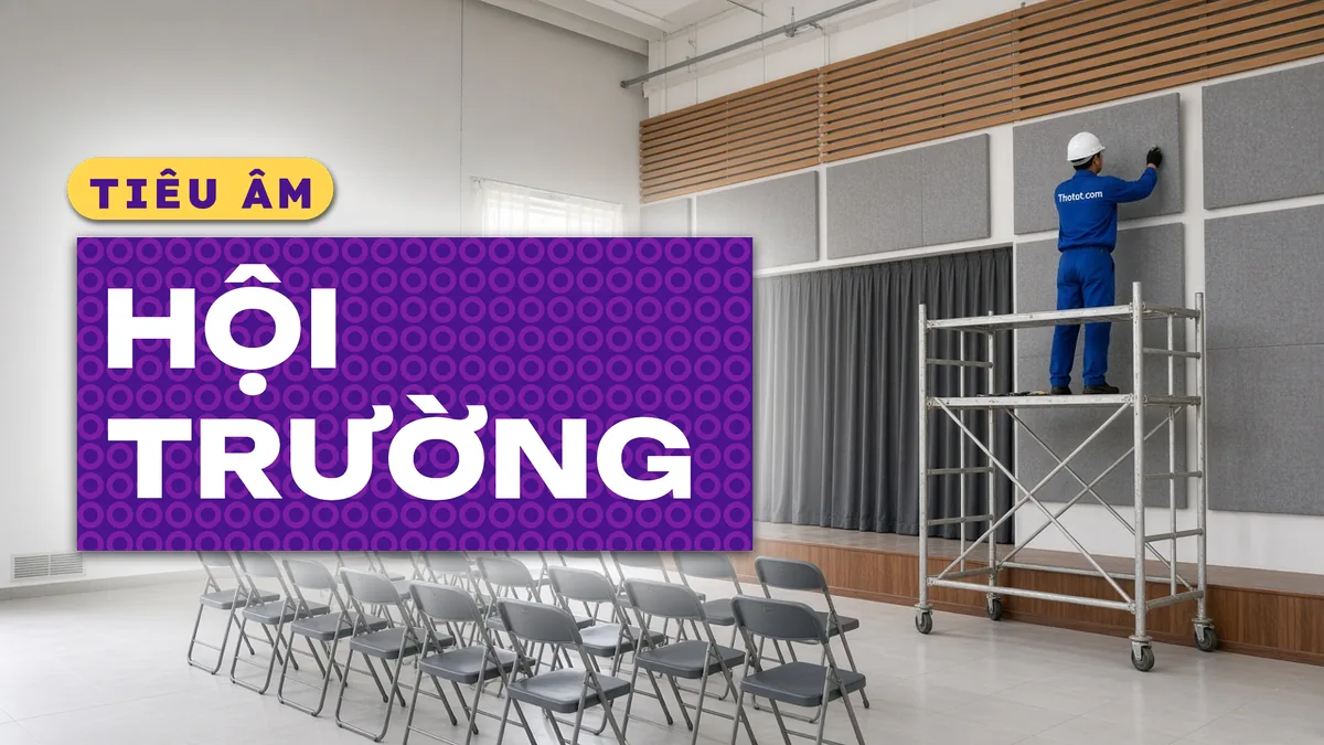 Ốp tiêu âm hội trường trường học