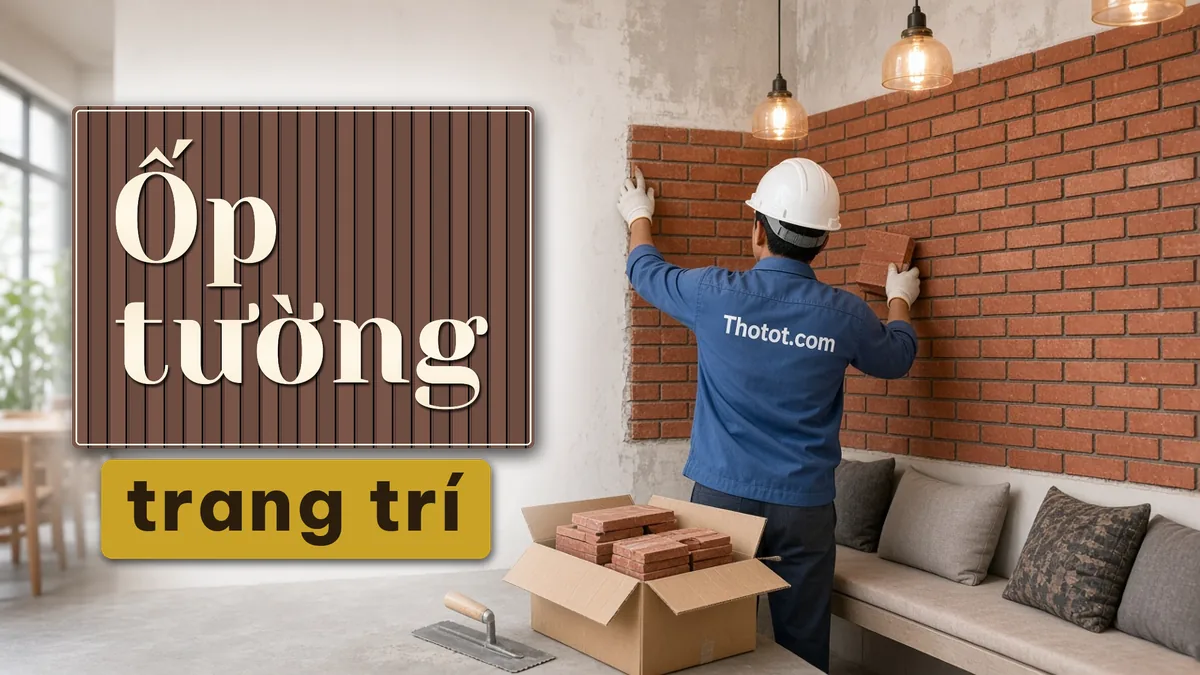 Ốp tường trang trí quán café