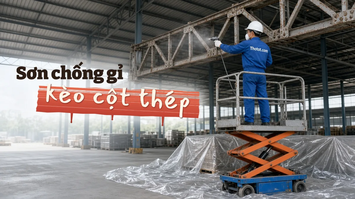 Sơn chống gỉ kèo, cột thép nhà kho