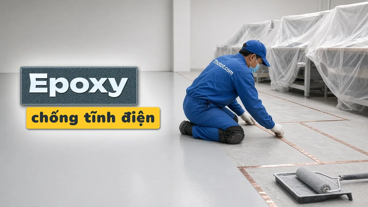 Sơn epoxy chống tĩnh điện khu lắp ráp nhà xưởng