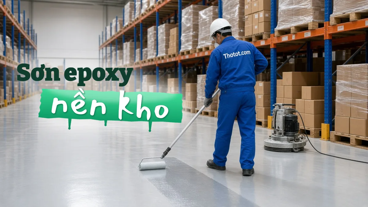 Sơn epoxy nền khu lưu trữ nhà kho