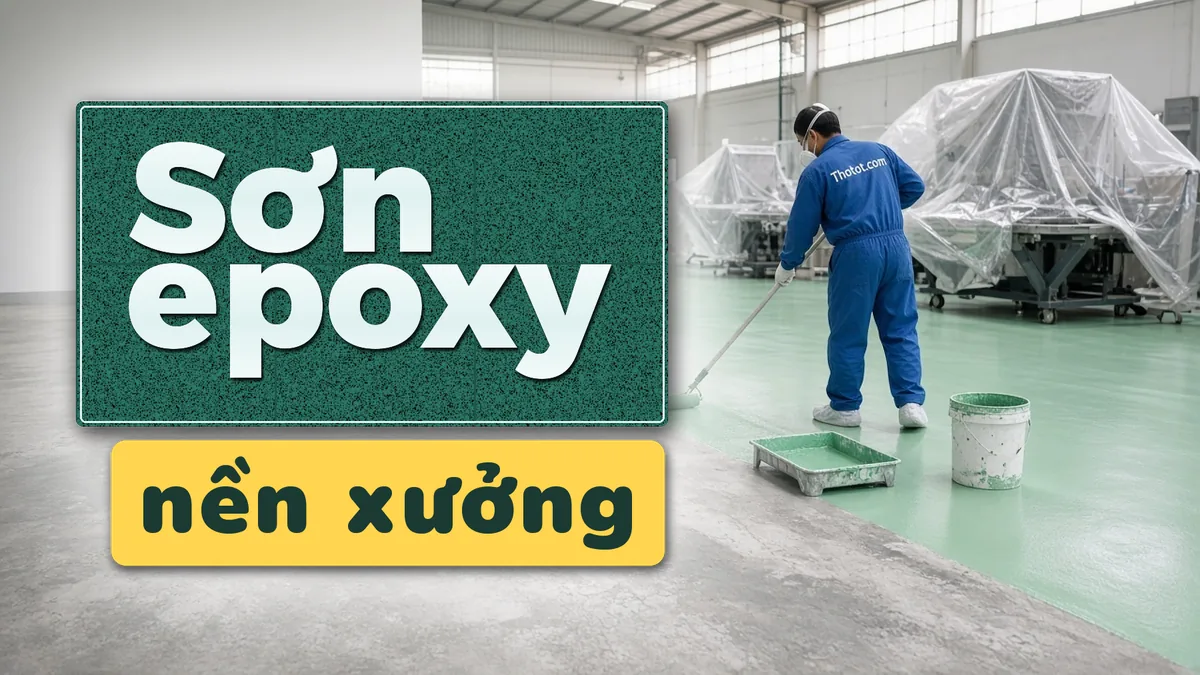 Sơn epoxy nền khu sản xuất nhà xưởng