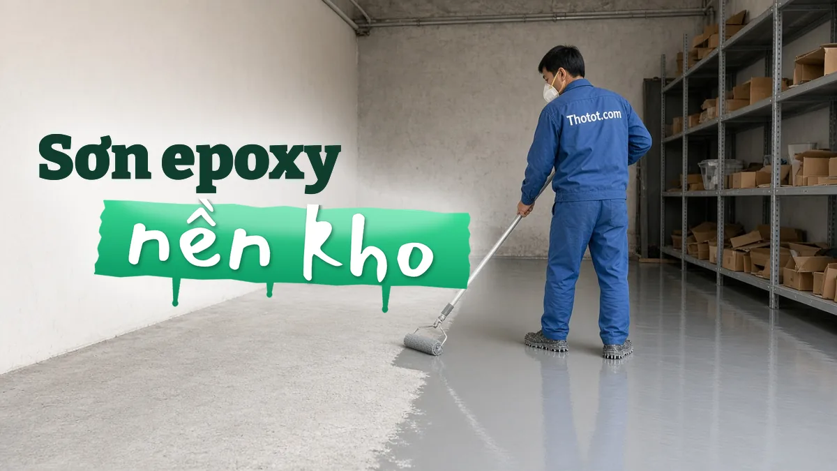 Sơn epoxy nền phòng kho cửa hàng