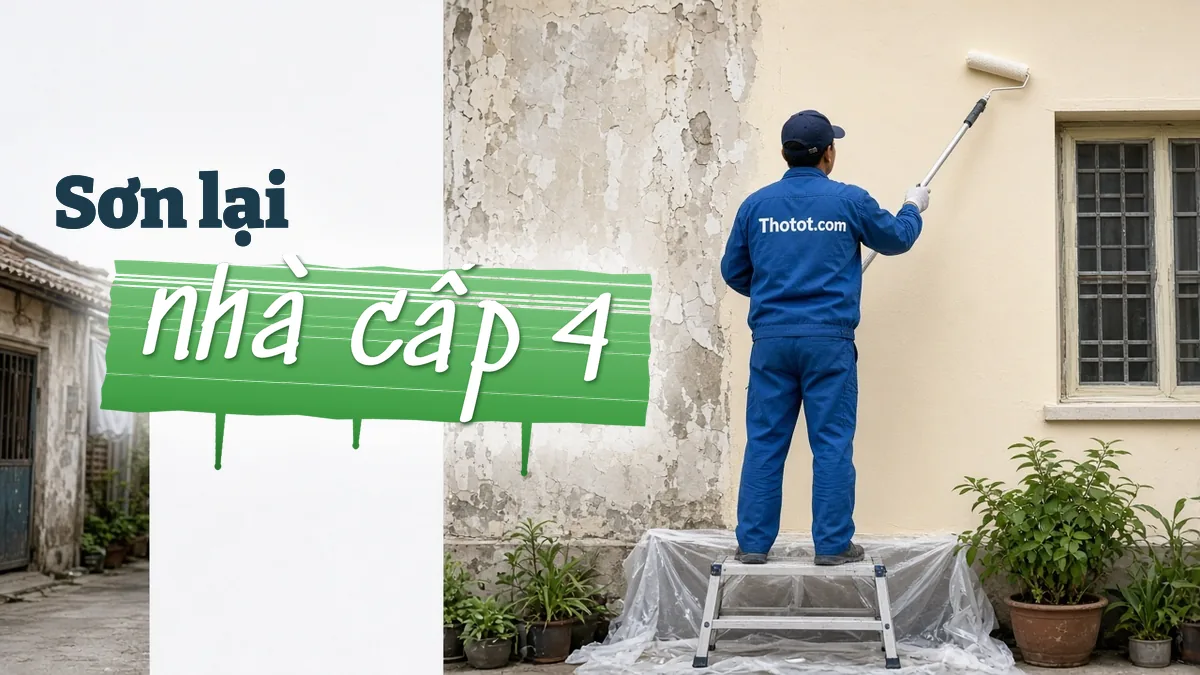 Sơn lại nhà cấp 4