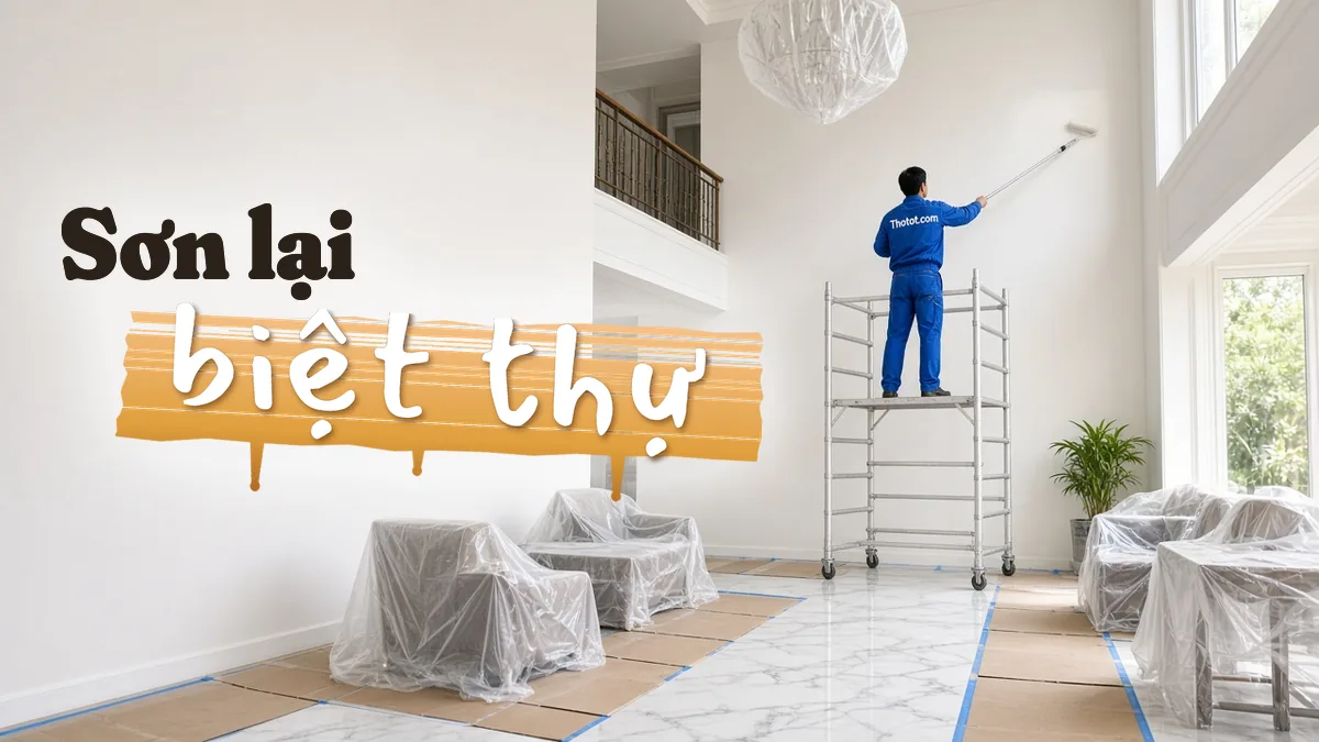 Sơn lại nội thất biệt thự