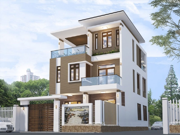 Sơn mặt tiền biệt thự