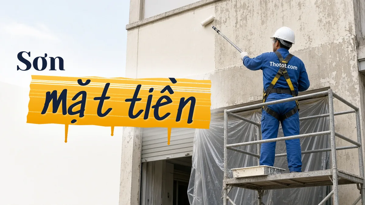 Sơn mặt tiền cửa hàng