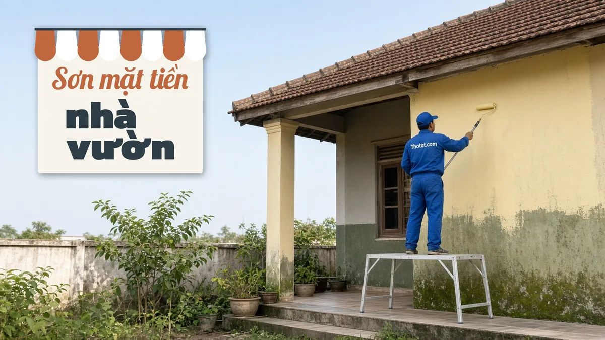 Sơn mặt tiền nhà vườn