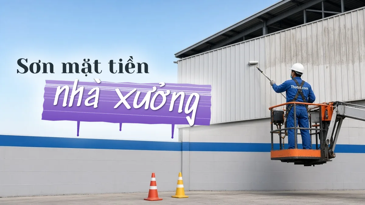 Sơn mặt tiền nhà xưởng