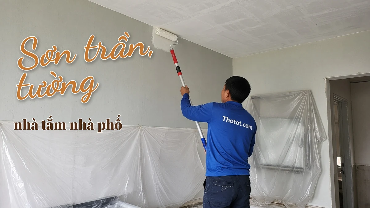 Sơn trần, tường nhà tắm nhà phố