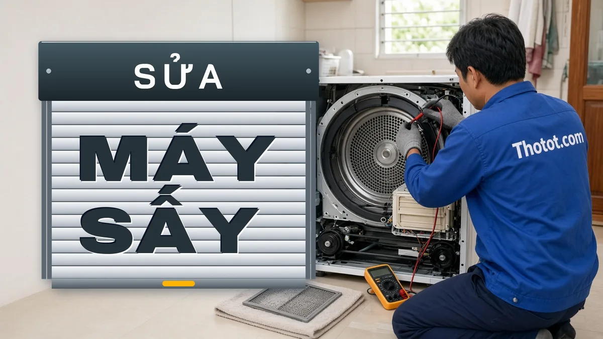Sửa máy sấy quần áo không nóng, không quay