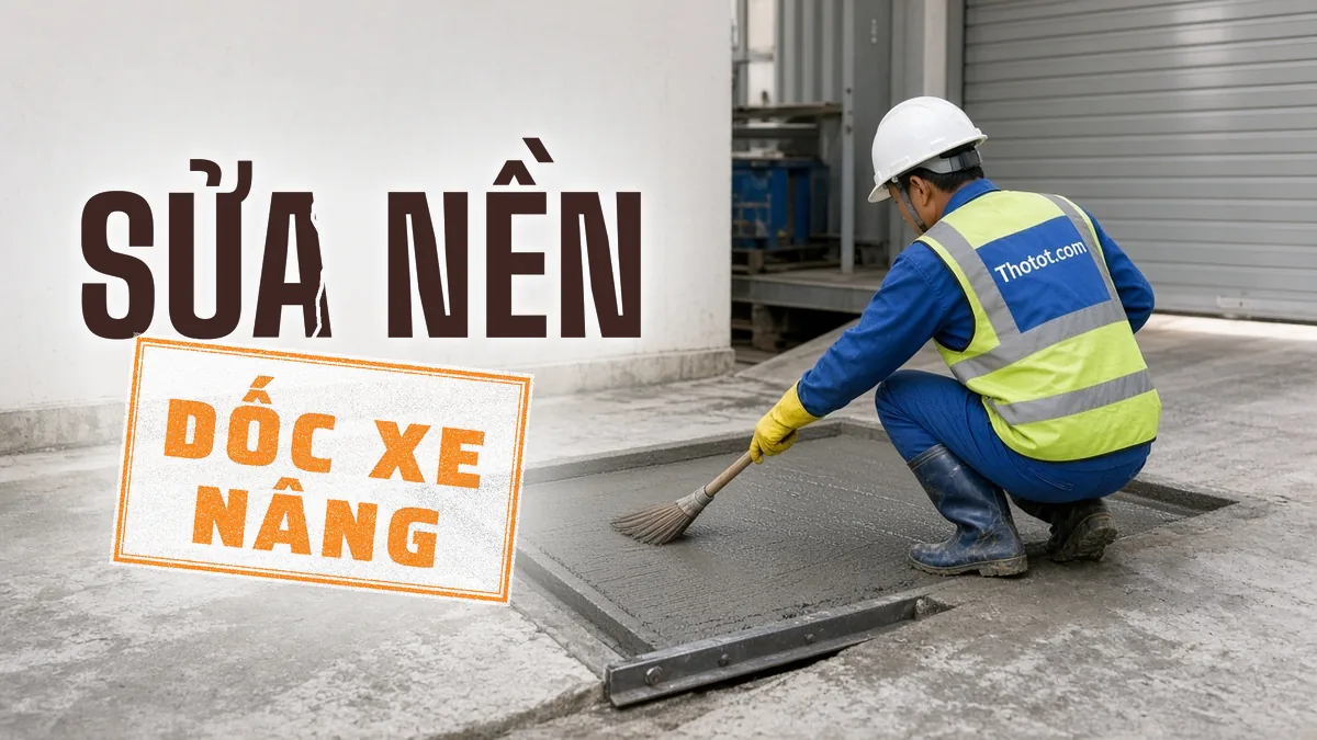 Sửa nền, dốc xe nâng khu bốc xếp nhà xưởng