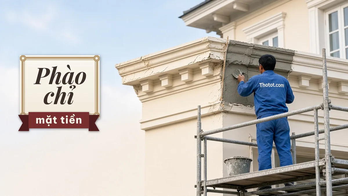 Sửa phào chỉ, cột trang trí mặt tiền biệt thự