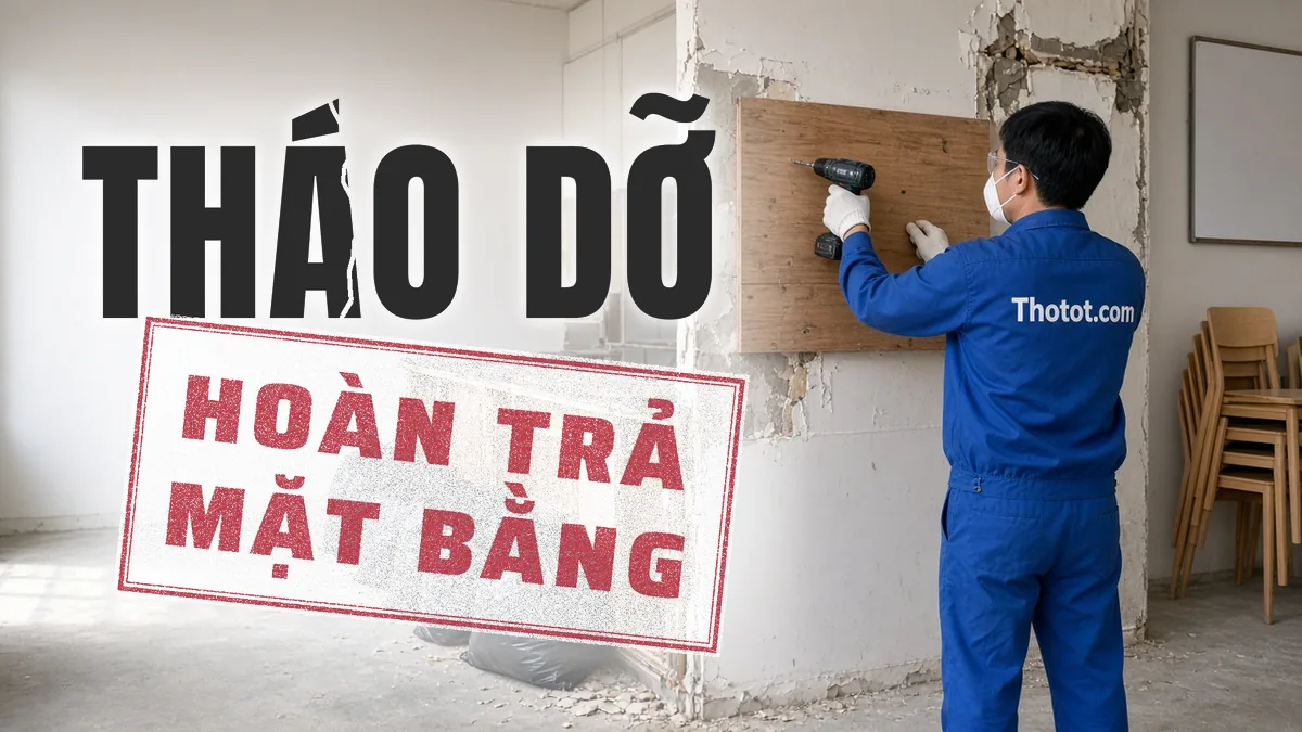Tháo dỡ, hoàn trả mặt bằng quán café