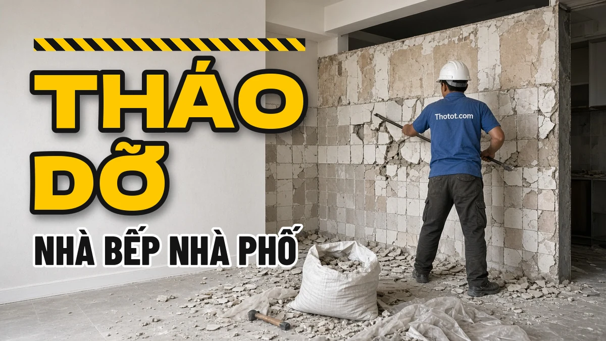 Tháo dỡ nhà bếp nhà phố