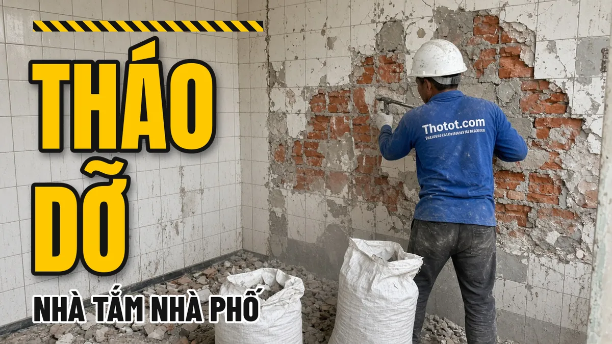 Tháo dỡ nhà tắm nhà phố
