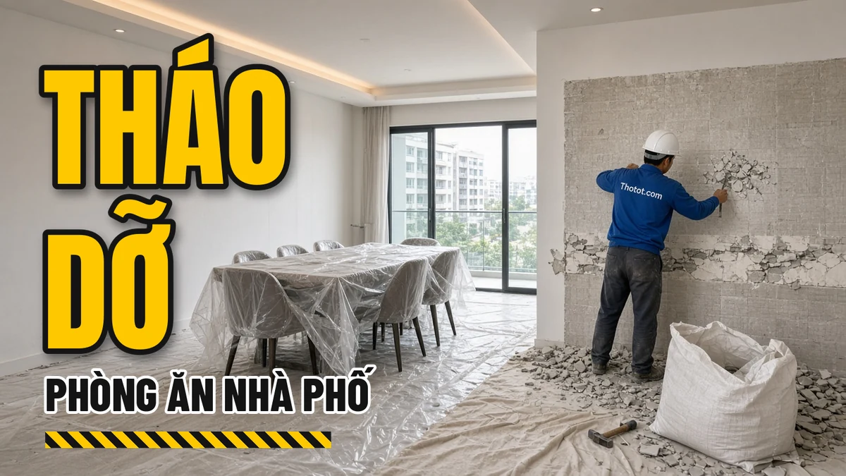 Tháo dỡ phòng ăn nhà phố