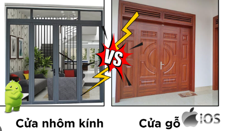 Thay cửa gỗ sang cửa nhôm kính