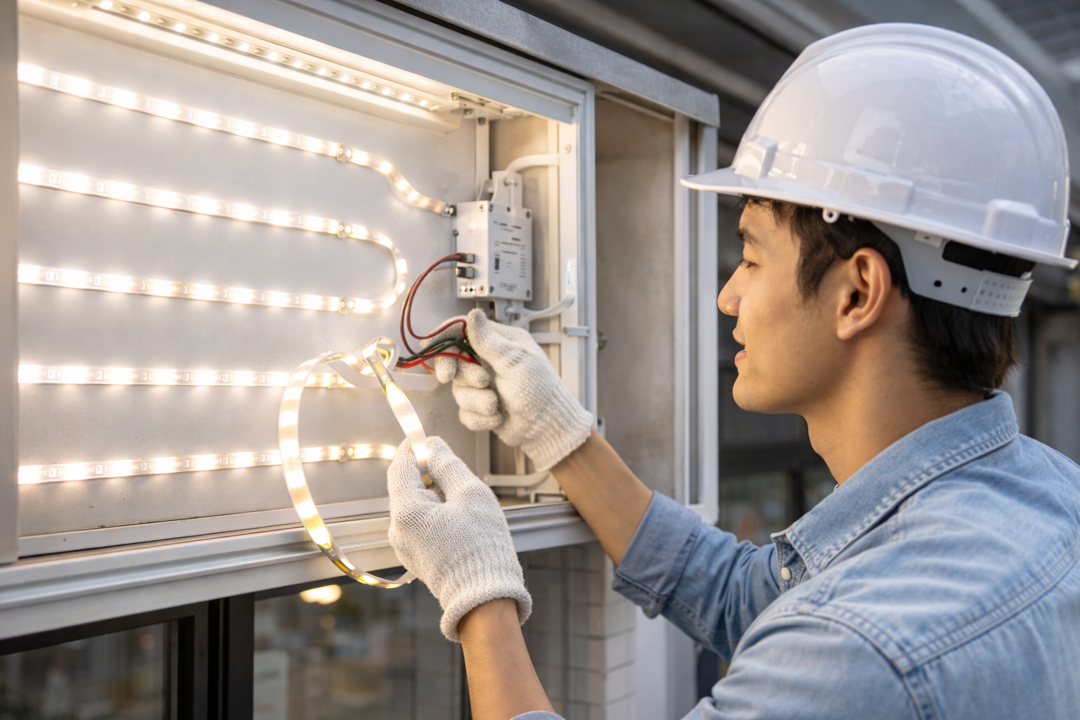 Thay đèn LED – nguồn điện bảng quảng cáo | Sáng ổn định