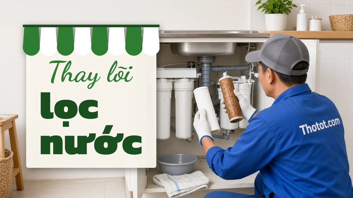 Thay lõi lọc máy lọc nước